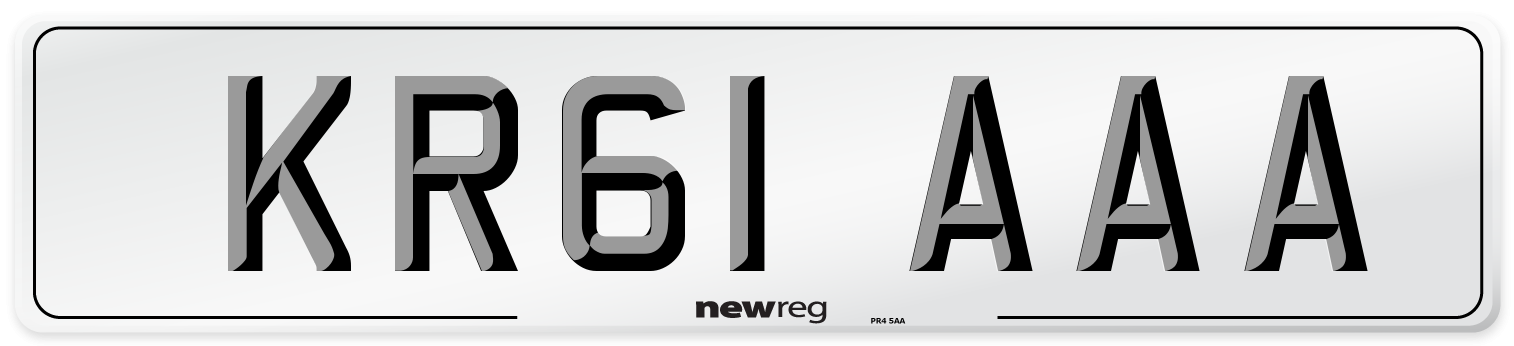 KR61 AAA Number Plate from New Reg